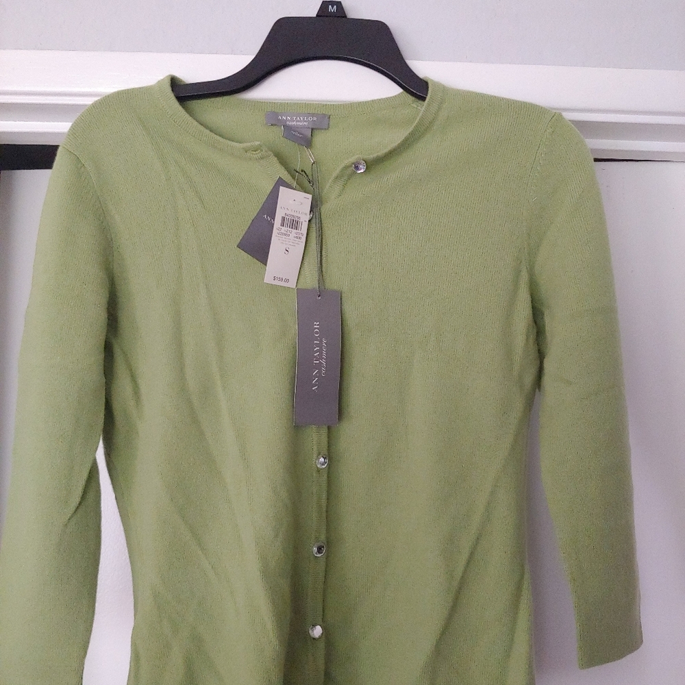 nwt ann taylor cashmere blouse with silk undershir